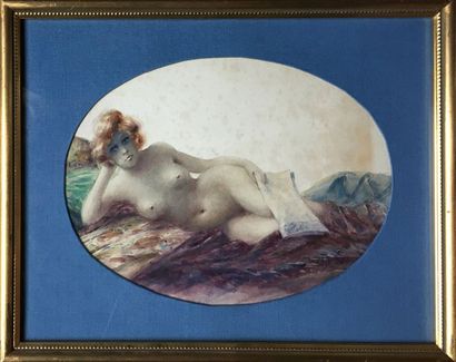 null Jacques Debut Femmes Paire d’aquarelles Signées en bas à droite 16 x 23 cm