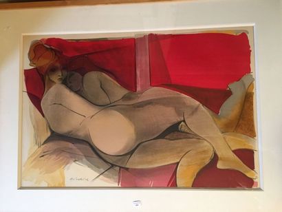 null CAMILLE HILAIRE (1916-2004) Femmes au divan Lithographie Signée en bas à gauche...