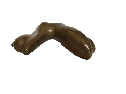 null LOUIS TANARI (Né en 1940) Femme allongée Bronze doré Signé 9 x 16 cm