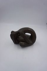 null ANDRÉ N. ? Femme penchée Bronze patiné Signé et numéroté «4/7» 11 x 12 cm
