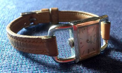 null JAEGER LECOULTRE, Modèle Etrier vers 1970. Elégante montre bracelet de dame...