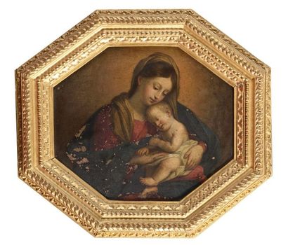 null ECOLE ITALIENNE du XVIIIème siècle, suiveur de SASSOFERRATO La Vierge à l'Enfant...