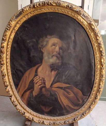 null Guido RENI, d’après ECOLE FRANCAISE du XVIIème siècle Portrait de Saint-Pierre...