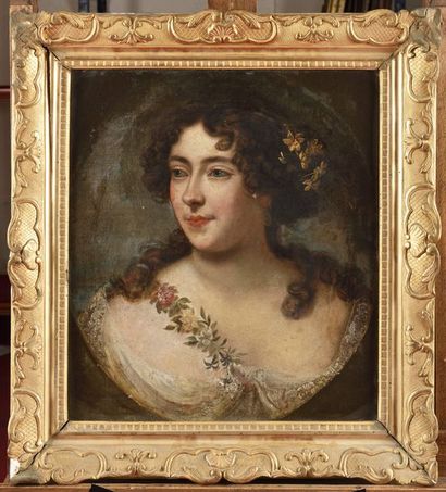 null Henri GASCARD (1635 - 1701) attribué à Portrait de dame en buste Toile anciennement...
