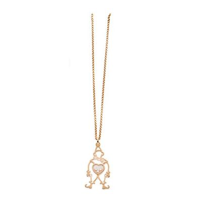 null CHOPARD HAPPY CLOWN PENDENTIF en or rose 750 millièmes habillé de vingt-neuf...