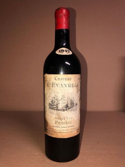 null 1 Blle Château EVANGILE (Pomerol) NMDC 1947 - TLB (bouchon étampé Cht EVANGILE...