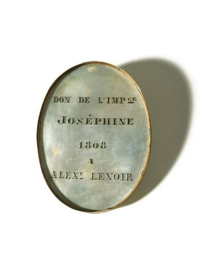 null Daniel SAINT , attribué à. « L’impératrice Joséphine. » Miniature ovale sur...