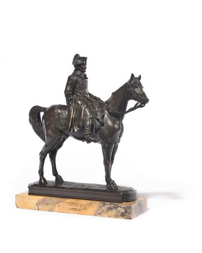 null VIBERT , d’après. « L’Empereur Napoléon Ier à cheval » Sujet équestre en bronze...