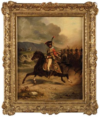 null Hippolyte BELLANGÉ (1800-1866) « Capitaine des chasseurs à cheval de la Garde...