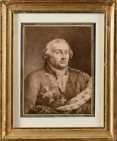  « Le Roi Louis XVIII en buste, portant les...