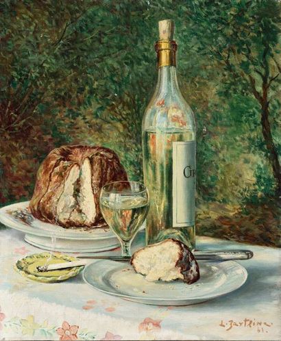 null Léon ZEYTLINE (1885-1962) Un gouter agréable Huile sur toile Signé en bas à...