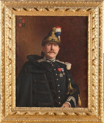 null Alexandre Jacques CHANTRON (1842-1918) « Portrait de Marie Auguste Baron Ameil,...