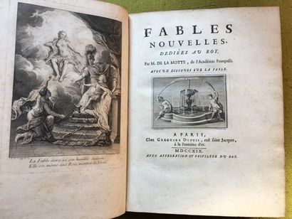 null LAMOTTE. Fables nouvelles. Paris, Grégoire Dupuis, 1719. Grand in-quarto, reliure...