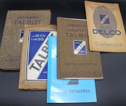null Notices pour automobiles Talbot 4 cylindres 

Catalogue des pièces détachées...