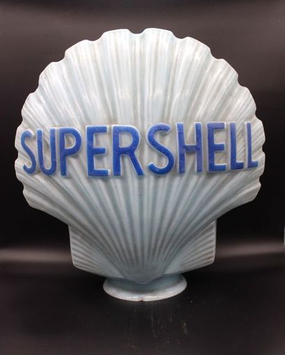 Globe Opaline Bleue- SUPER SHELL 
Globe en...