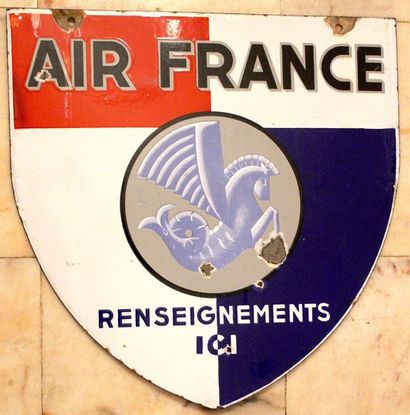 null Plaque émaillée -AIR France

Plaque émaillée "Air France, renseignements ici"...