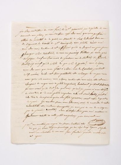 null LANNES (Jean). Lettre autographe signée à son beau-père François-Scholastique...
