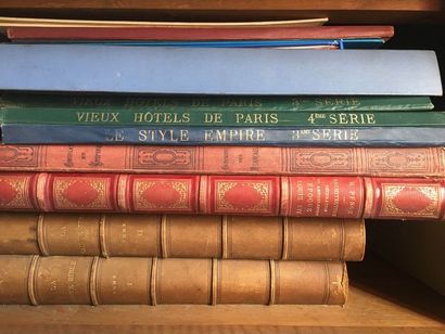 null lot de livres Livres à planches, architecture, beauxarts, livres illustrés XIX...