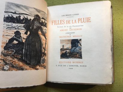 null SAVIGNON André. Les filles de la pluie. Paris, Mornay, 1934 1 vol. in-8, veau...
