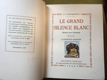 null ROUQUETTE Le Grand silence blanc. Paris, Mornay, 1926. 1 vol. maroquin caramel...