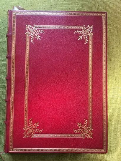 null DAUDET, Alphonse Sapho. Paris, 1888. 1 vol. maroquin rouge décoré de motifs...