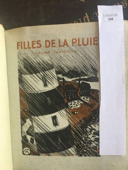 null SAVIGNON André. Les filles de la pluie. Paris, Mornay, 1934 1 vol. in-8, maroquin...