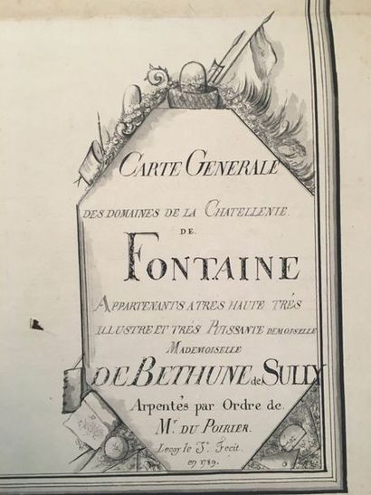 null Carte générale des Domaines de la Chatellenie de Fontaine, appartenant à la...