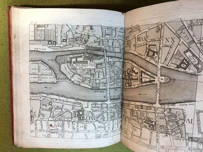 null DEHARME. Plan de la ville et faubourgs de Paris. Paris, l’auteur, 1763. In-4,...
