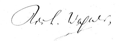null WAGNER (Richard). Lettre autographe signée, en français. 23 décembre 1860. 2...