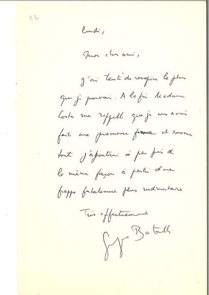 null LITTÉRATRURE et divers. – Ensemble de 21 lettres. Georges Bataille , Paul Claudel...