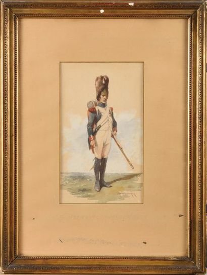 null Charles ARMAND-DUMARES Q (1826-1895) « Grenadier à pied de la garde Impériale....
