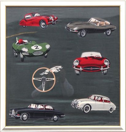 null Foulard "Jaguar"



Foulard en soie sur le thème des automobiles Jaguar. Avec...