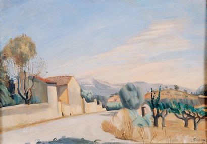 CERIA Edmond (1884-1955) Paysage provençal Huile sur toile signée en bas à droite....