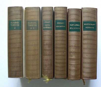 -PLEIADE (LA). .-Ensemble de 6 volumes, Littérature du XXe s.(sans leurs étuis):...