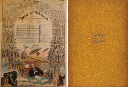 "[Jules Verne : Affiche pour les étrennes 1889]. " Voyages extraordinaires : oeuvres...