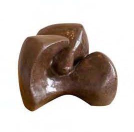 Tim ORR Sculpture en porcelaine, émail chocolat. SMI "sigle de l'Artiste", H 23cm,...
