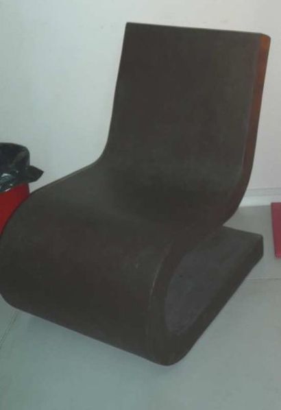 null 1 Chaise CEDILLE Chaise au modèle en béton SUBLIBETON® 100x40x37 cm.