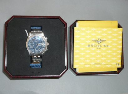 BREITLING CHRONOMAT 1998. Chronographe acier à 3 compteurs. Date, lunette graduée,...