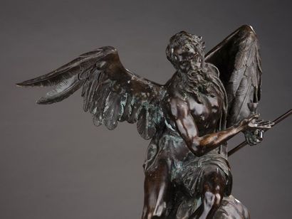 null According to Ignace GUENTHER (Altmannstein, 1725 - Munich, 1775).
Chronos.
Bronze...