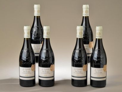 null 6 bouteilles CHÂTEAUNEUF-DU-PAPE "Les Demoiselles de la Font du Loup", 2018...