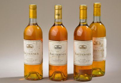 null 4 bouteilles SAUTERNES Calvet (2 de 86 es, J; 1 de 89 es, 1 de 84) 