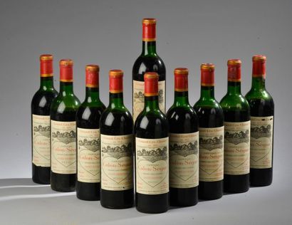 null 10 bouteilles Château CALON-SÉGUR, 3° cru Saint-Estèphe 1969 (4 MB, 4 B, 2 V)...