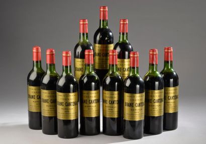 null 11 bouteilles Château BRANE-CANTENAC, 2° cru Margaux 1976 (2 TLB, 2 LB, 2 MB,...