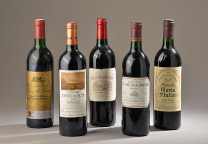 null 5 bouteilles BORDEAUX (Gloria 92, Grand Soussans 2000, Paveil de Luze 2007,...