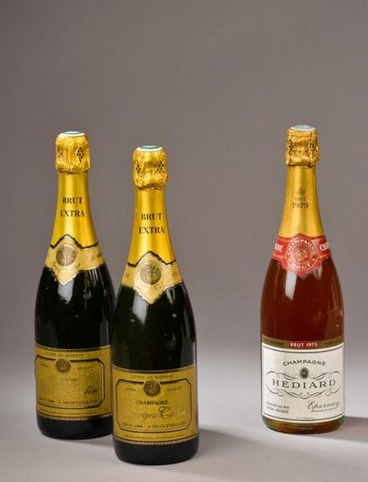 null 3 bouteilles CHAMPAGNE (2 G. Colin 1988, 1 rosé Hédiard 1975) 