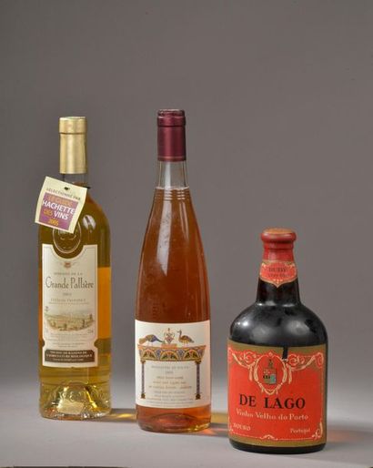 null 3 bouteilles VINS DIVERS (Porto ruby de Lago, Provence blanc 2003, VDP 2001...