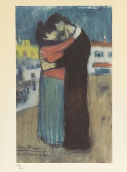 null Pablo PICASSO (1889-1973). 
Les bleus de Barcelone. 
In-folio, Paris, Au Vent...