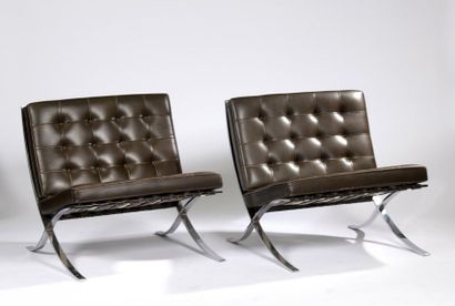 null Ludwig MIES van der ROHE (1886-1969) pour les éditions KNOLL INTERNATIONAL.
Paire...