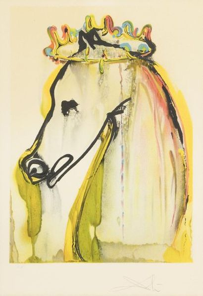 null Salvador DALI (1904-1989).
Amazone ; Le Centurion ; Tête de cheval de cirque.
Trois...