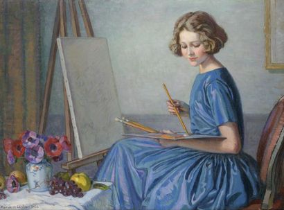 Maurice de LAMBERT (1873-1952).
Jeune femme...